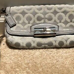 Coach Grey/Silver Wristlet